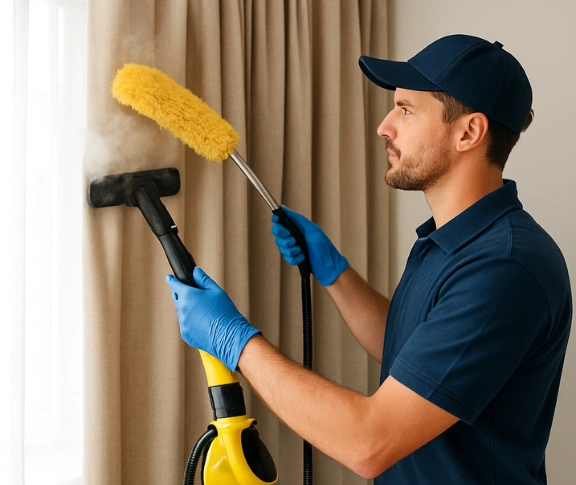 Trusted residential curtain cleaning technician Matty Curtain Cleaning flinders-view QLD
